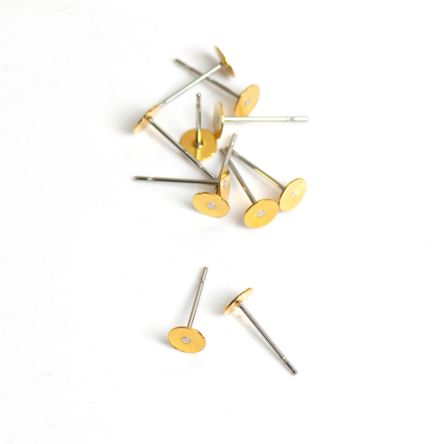 Raw Golden Brass Earing Tops | Qty : 1000pcs | EF79