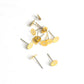 Raw Golden Brass Earing Tops | Qty : 1000pcs | EF79