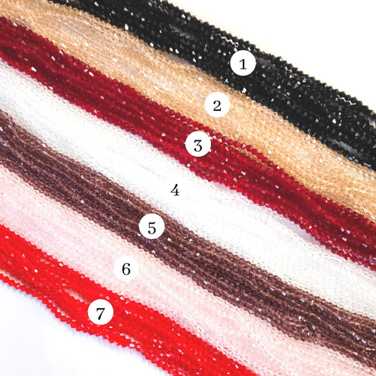 Crystal GB Beads | Size : 4mm | Qty : 10 Line-approx 88 Beads perline | GB68