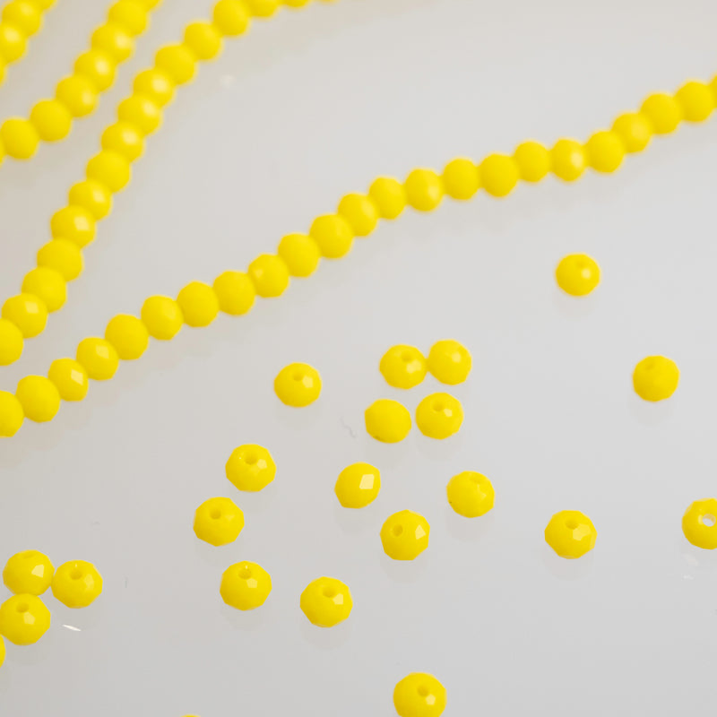 Elegant Glass Beads | Size : 3mm Tire Opaque Beads Approx. 110 Beads Perline | 10 Line