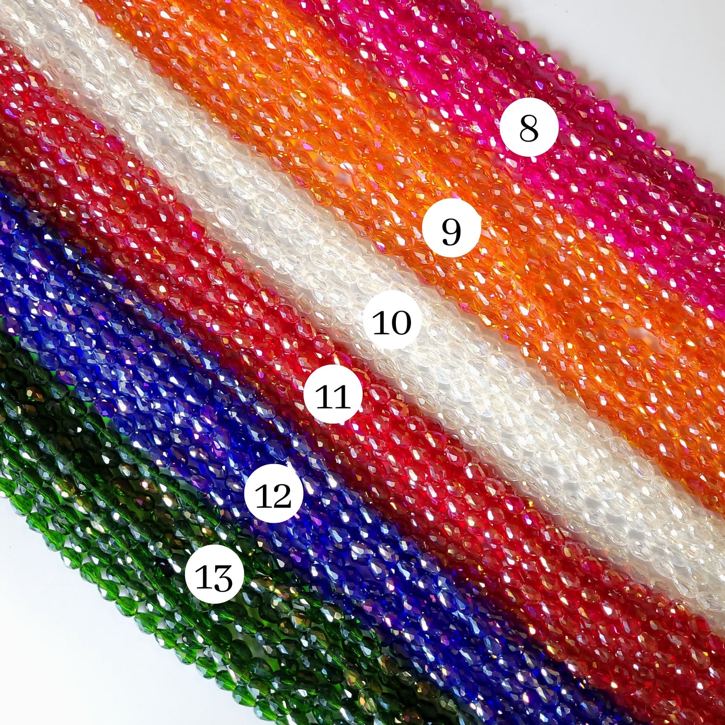 Drop RB Beads | Size : 8*12 | Qty : 5 Line-approx 56 Beads perline | GB51