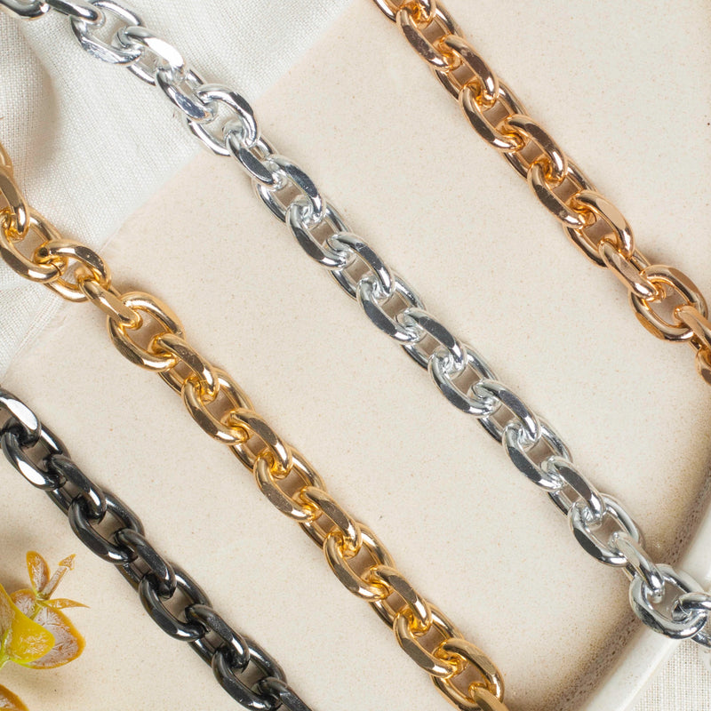 Aluminium Chain | Size : H-15mm W-11mm | 1mtr | JT-19-35-46