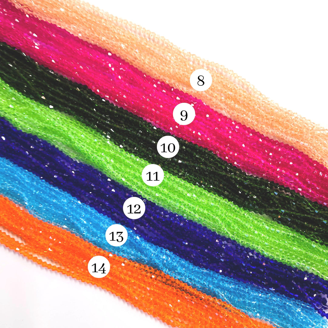 Crystal Rainbow Beads | Size : 4mm | Qty : 10 Line-approx 88 Beads perline | GB27