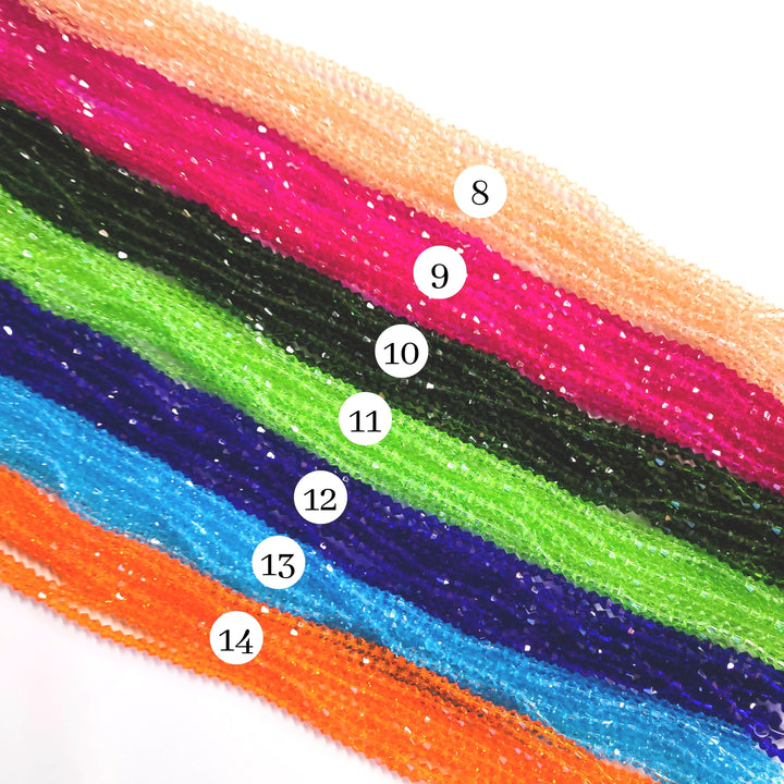 Crystal Rainbow Beads | Size : 4mm | Qty : 10 Line-approx 88 Beads perline | GB27