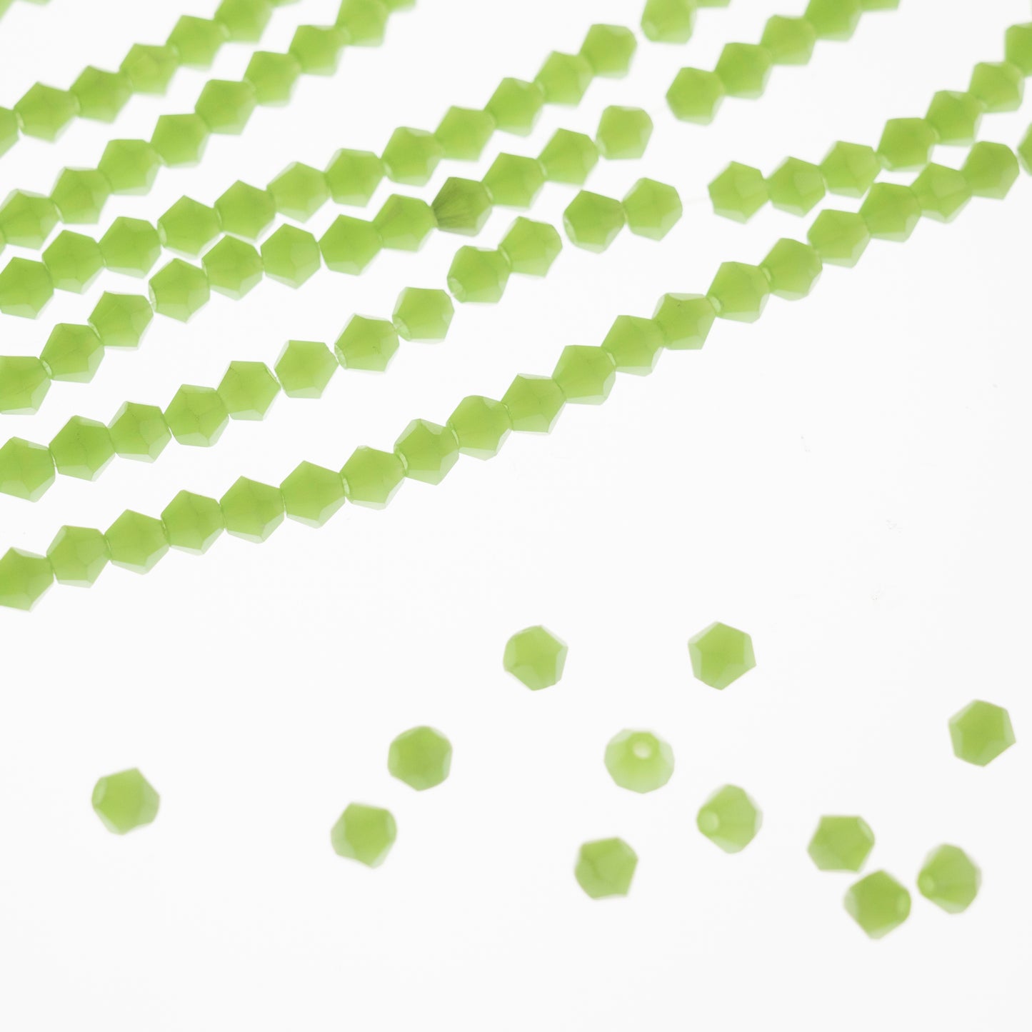 Crystal Opaque Beads | Size : 4mm | Qty : 10 Line-approx 40 Beads perline | GB49