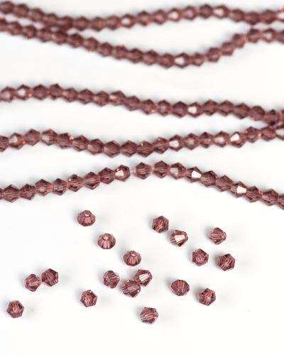 Elegant Glass Beads | Size : 4mm Crystal GB Approx. 88 beads perline | 10 Line