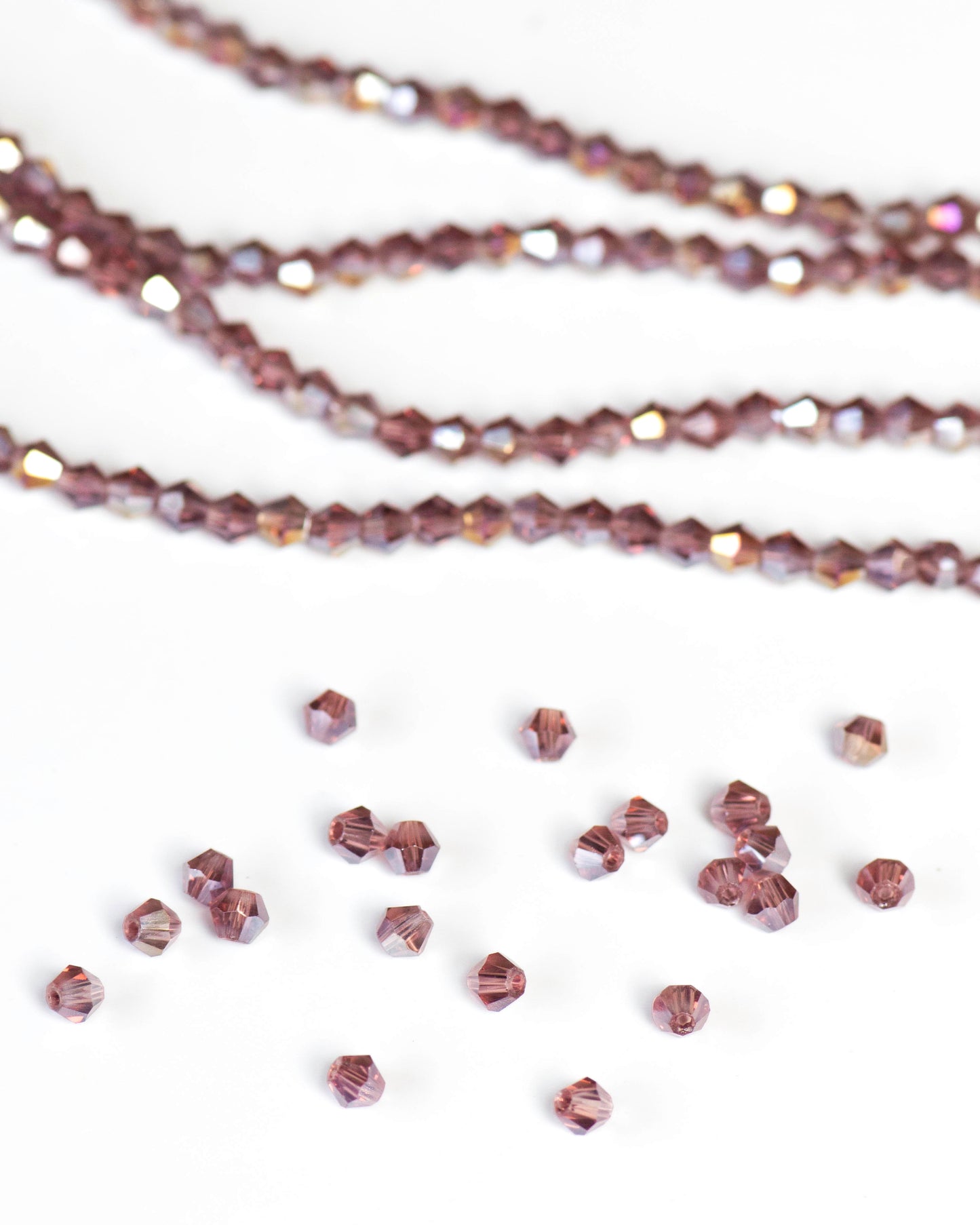 Crystal Ranibow Beads | Size : 4mm | Qty : 10 Line-approx 88 Beads perline | GB69