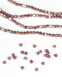 Crystal Ranibow Beads | Size : 4mm | Qty : 10 Line-approx 88 Beads perline | GB69
