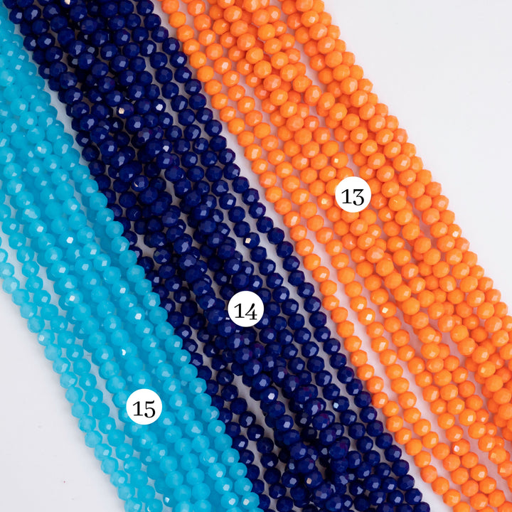 Tire RB Opaque Beads | Size : 4mm | Qty : 10 Line-approx 110 Beads perline | GB33