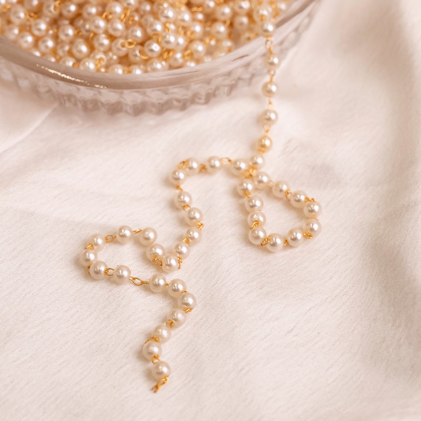 Pearl Moti Chain | Qty : 5mtr | BF81