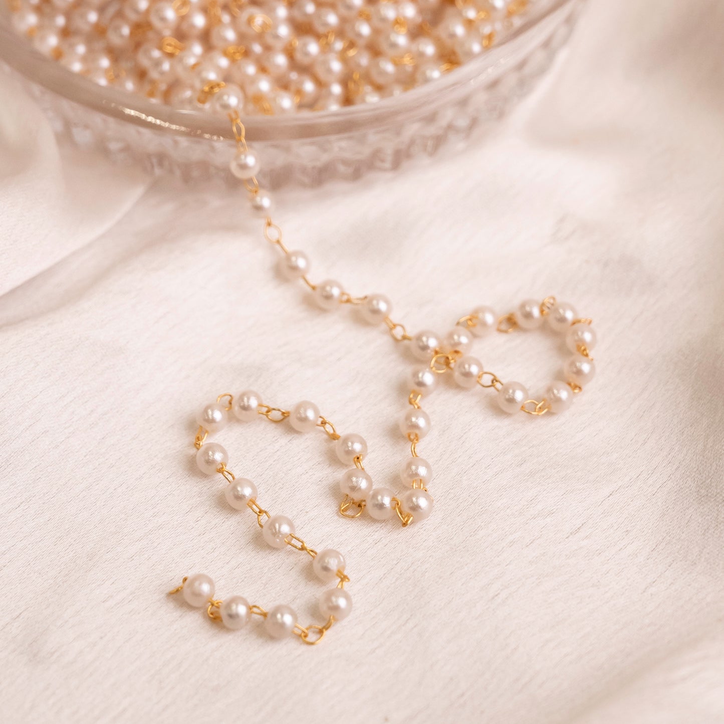 Pearl Moti Chain | Qty : 5mtr | BF81