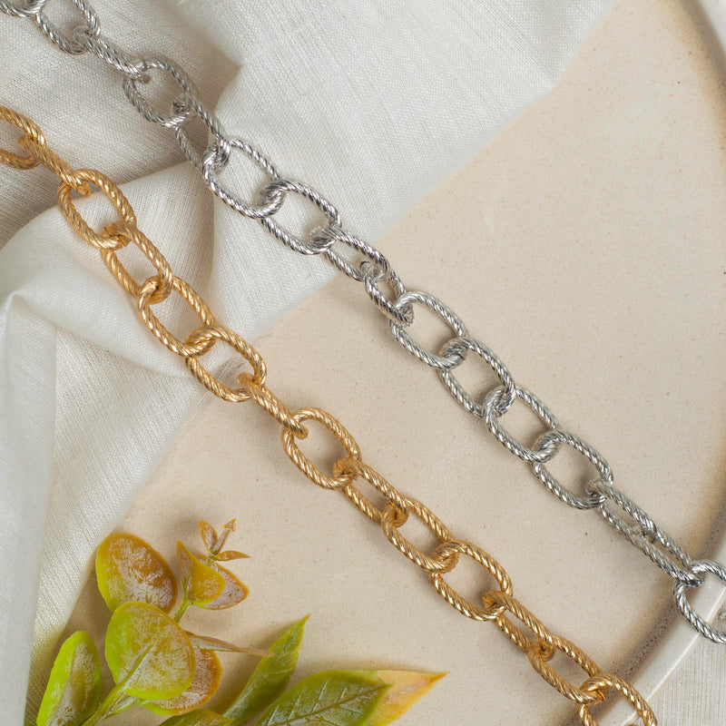 Aluminium Chain | Size : H-20mm W-14mm | 1 Meter Chain | JT-19-35-5