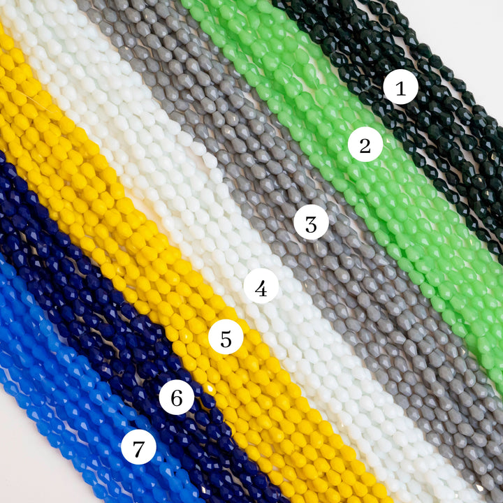 Drop Opaque Beads | Size : 5*7 | Qty : 5 Line-approx 275 Beads perline | GB90