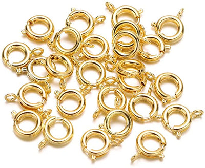 Open Spring Ring Round Clasps | Size 8mm 20pcs
