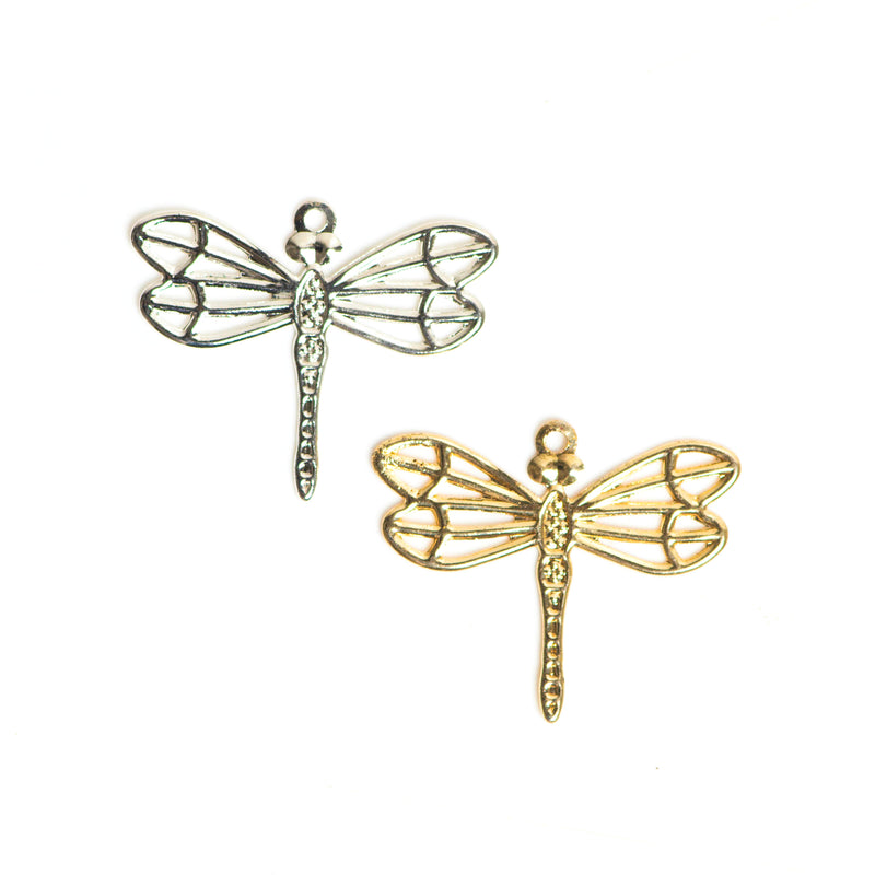 Metal Art Dragonfly | Size : 24mm | 100 Pcs ( F-6-2 )