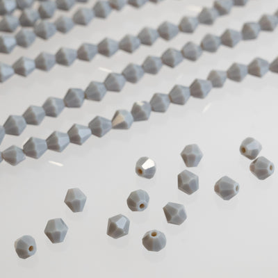 Elegant Glass Beads | Size : 6mm Crystal Opaque Beads Approx. 40 Beads Perline | 10 Line