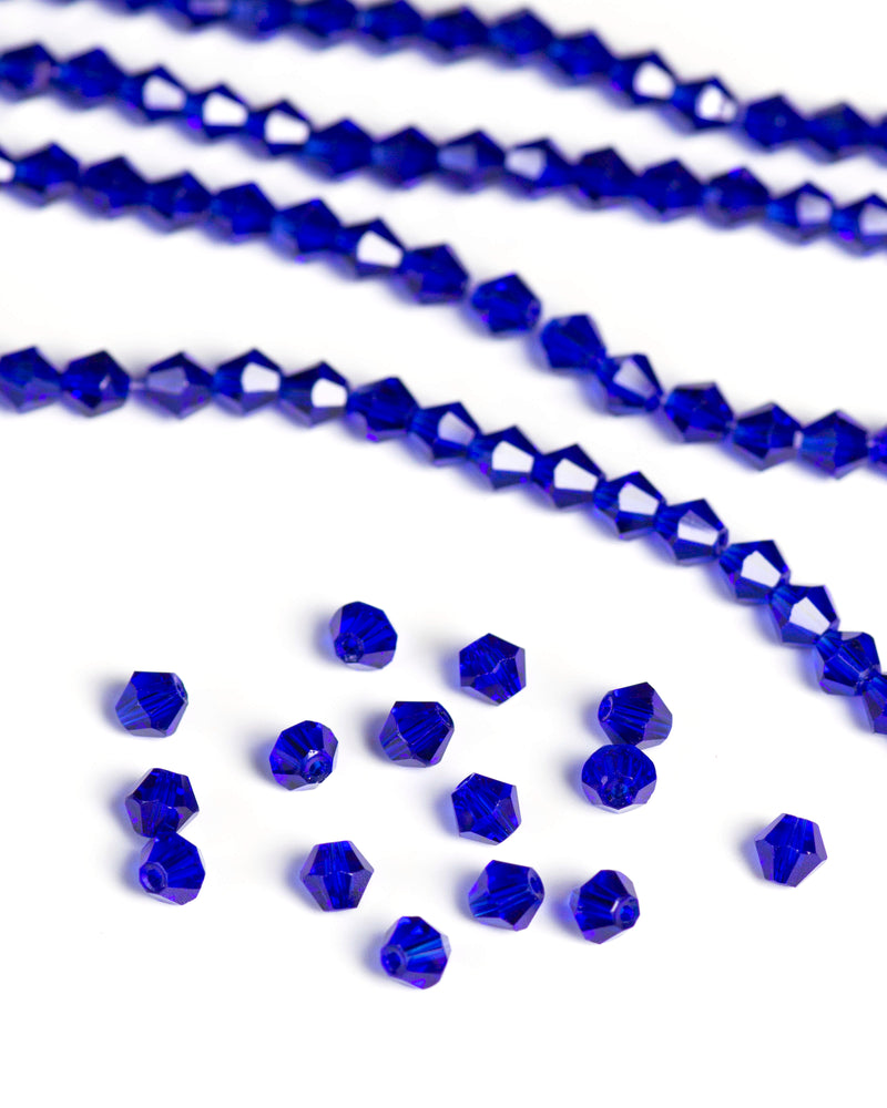 Elegant Glass Beads | Size : 6mm Crystal GB Approx. 48 beads perline | 10 Line