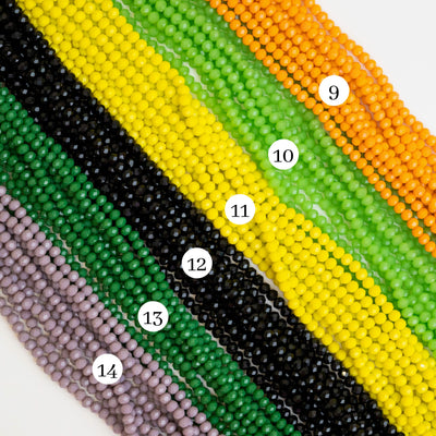 Elegant Glass Beads | Size : 6mm Tire Opaque Beads Approx. 89 Beads Perline | 10 Line