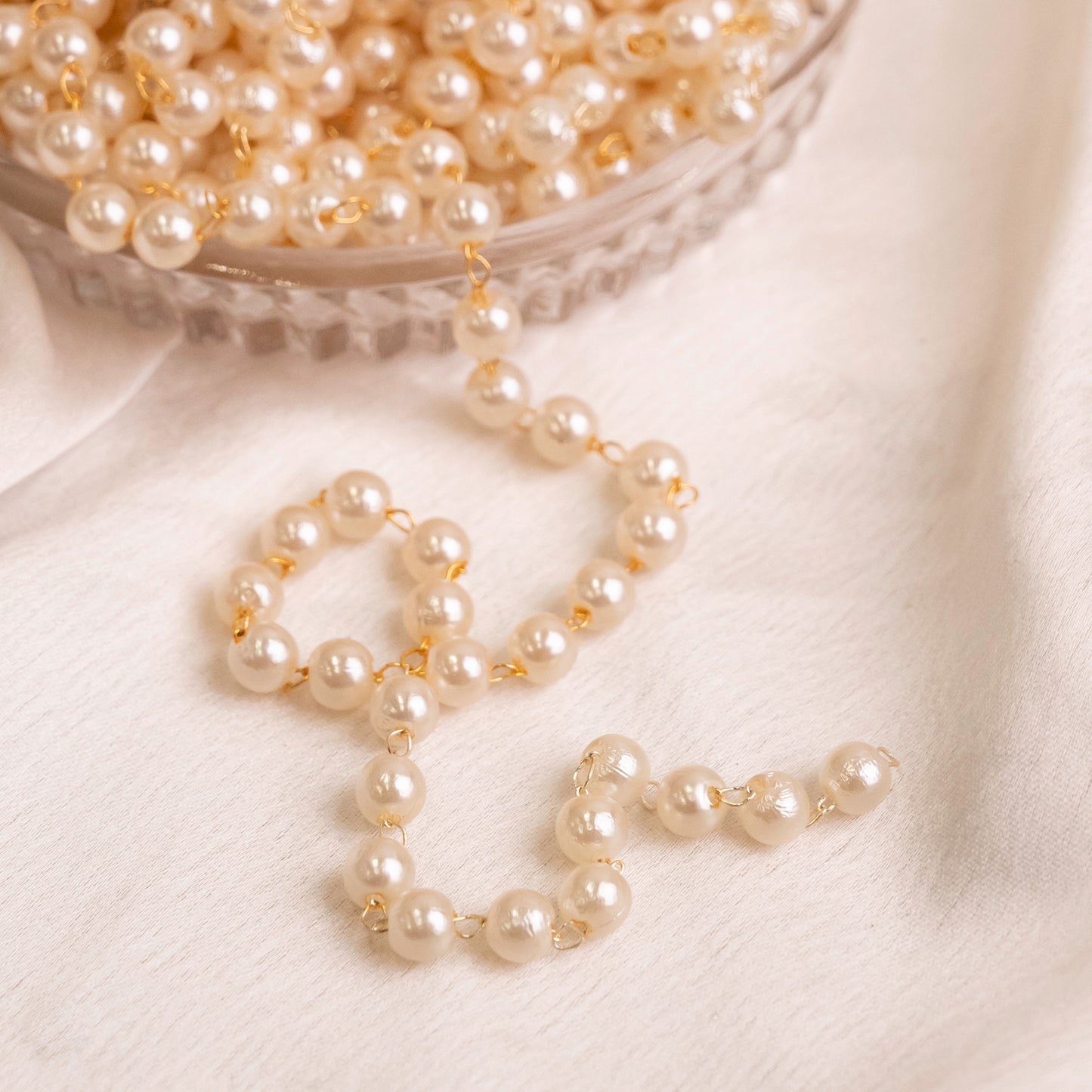 Pearl Moti Chain | Qty : 5mtr | BF81