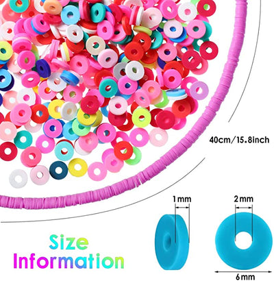 Pink Shade Polymer Clay Fimo Beads | 6mm 40cm 1string