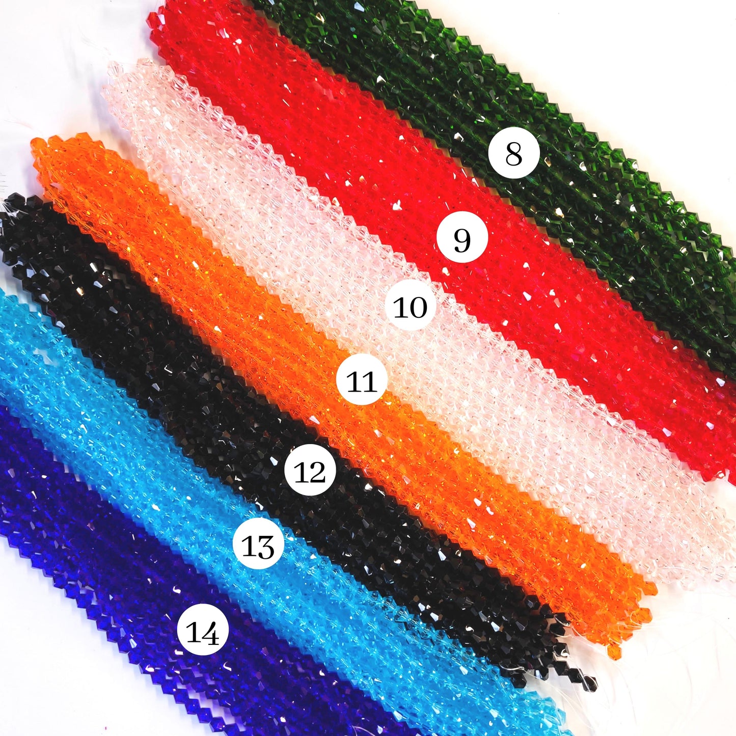 Crystal GB Beads | Size : 6mm | Qty : 10 Line-approx 48 Beads perline | GB66