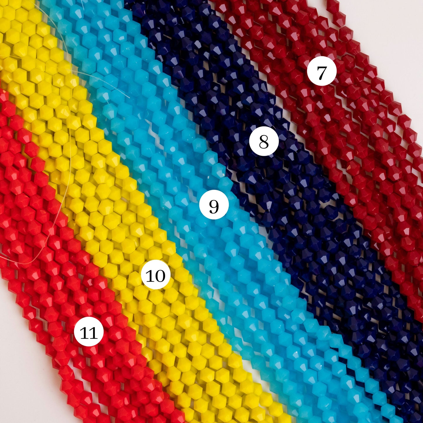 Crystal Opaque Beads | Size : 8mm | Qty : 10 Line-approx 40 Beads perline | GB47
