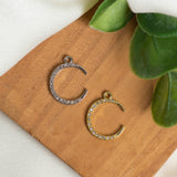 Moon Diamond Charms | Size 16mm | 6 pcs