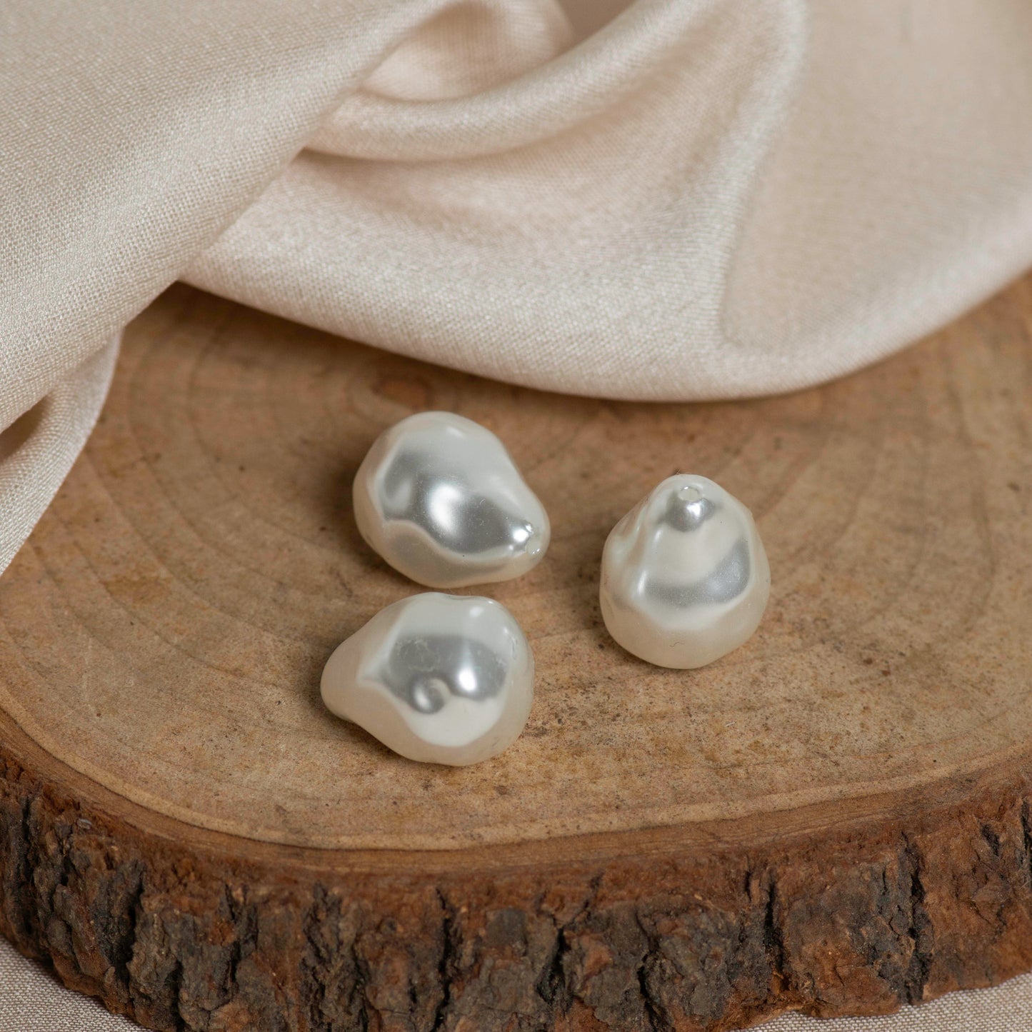 Uncut Pearl Beads | Size : 18mm | Qty : 10pcs | UC04