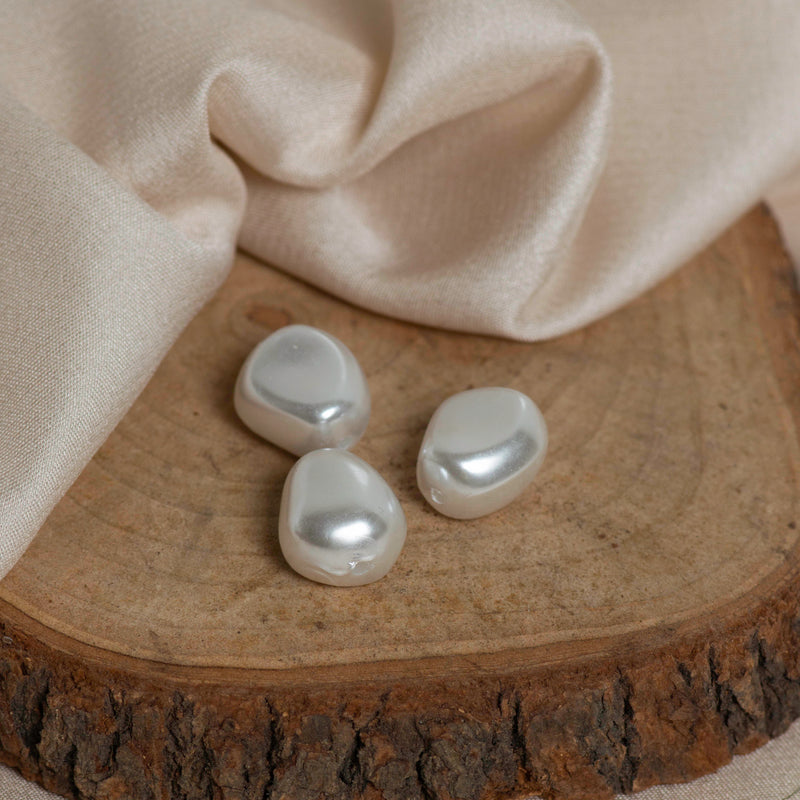 Uncut Beads | Pearl Beads | Size : 16mm | 10 Pcs