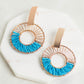 Rectangle Shape Metal Base Earring Stud | Size : 26mm | 6pcs (3 Pair) | EF61