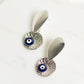 Drop Shape Metal Base Earring Stud | Size : 14mm | 6pcs (3 Pair) | EF60