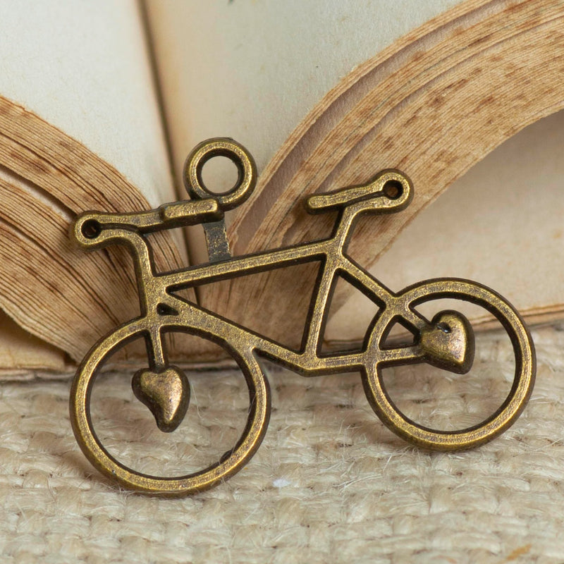 Cycle Antique Alloy Charms Pendants |  Size 30mm | 10 Pcs