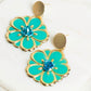 Round Shape Metal Base Earring Stud | Size : 12mm | 6pcs (3 Pair) | EF62