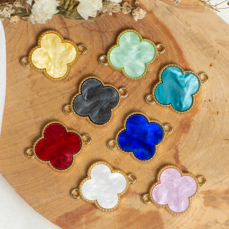 Carnelian Enamel Charms Pendants Connector |  Size H-18mm W-12mm |  6Pcs