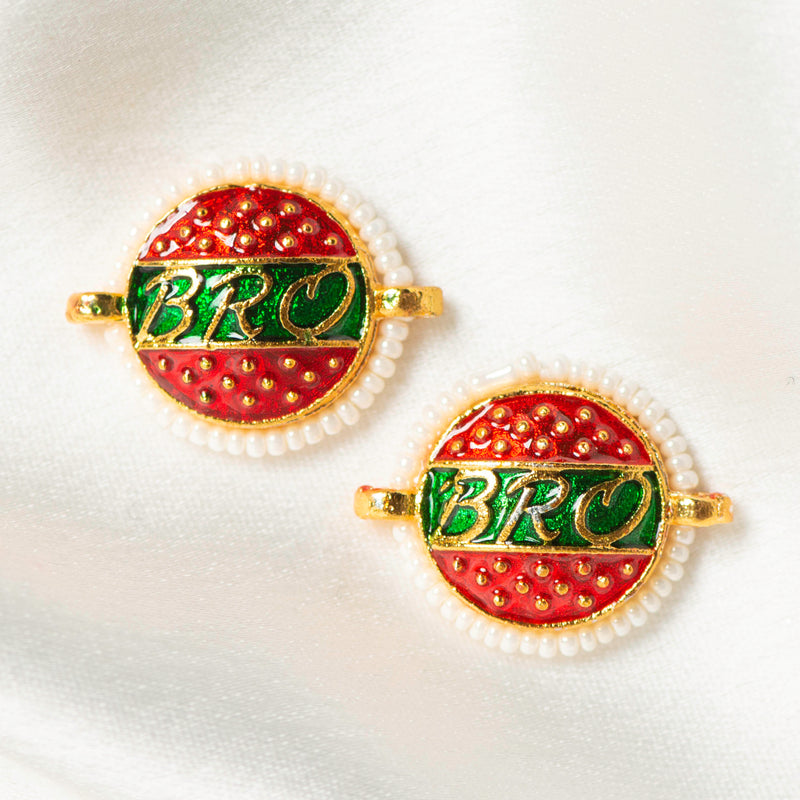 BRO Meenakari Kundan Beads  |  Size : 17mm | 12Pcs-MKB-2500