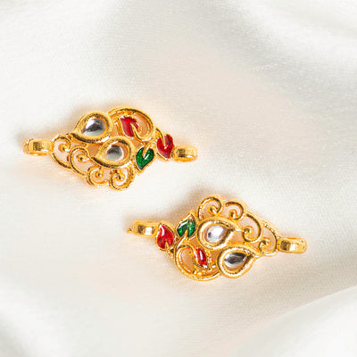 Meenakari Kundan Beads ( C-485 ) |  Size : 24mm | 12Pcs