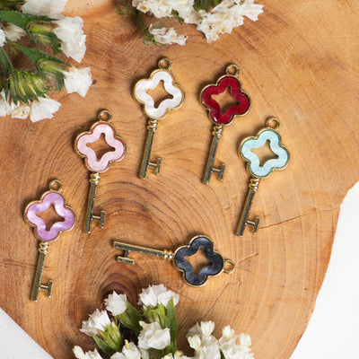 Keys Charms Pendants | Size 26mm (H) | 6Pcs