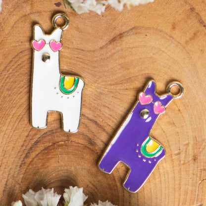 Happy Dog Cartoon Enamel Charms | Size : 24mm | 6pcs