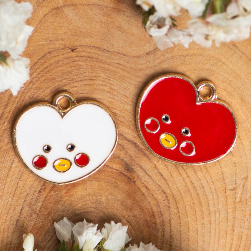 BTS Tata Enamel Charms Pendants | Size 20mm (W) | 06Pcs