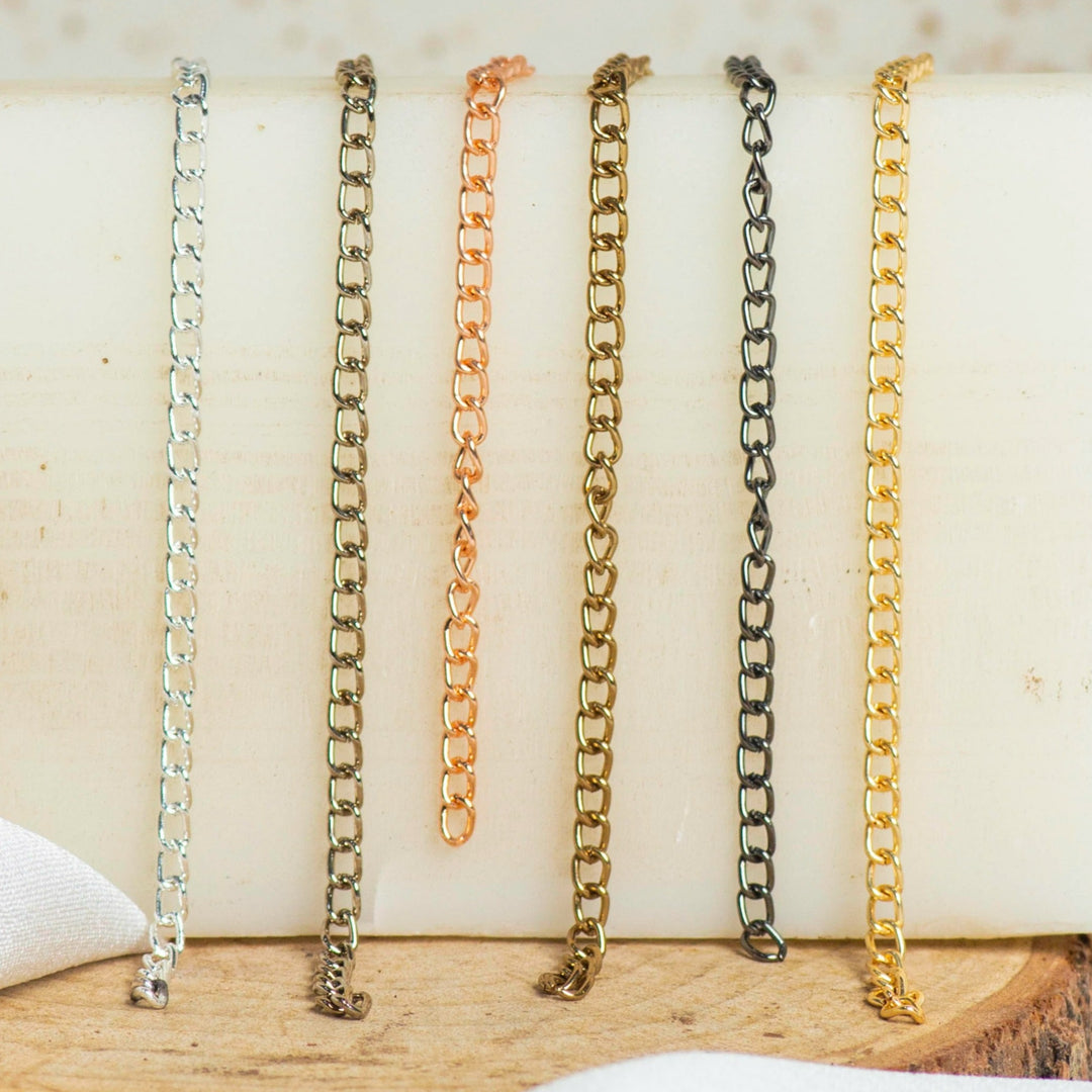 Iron Twisted Link Curb Chain | Size : 4mm | 100g | IC01