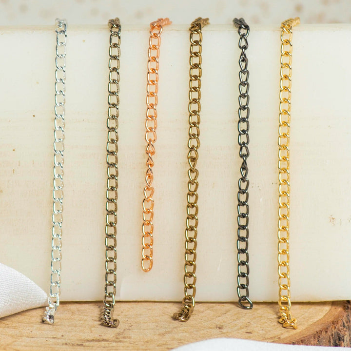 Iron Twisted Link Curb Chain | Size : 4mm | 100g | IC01