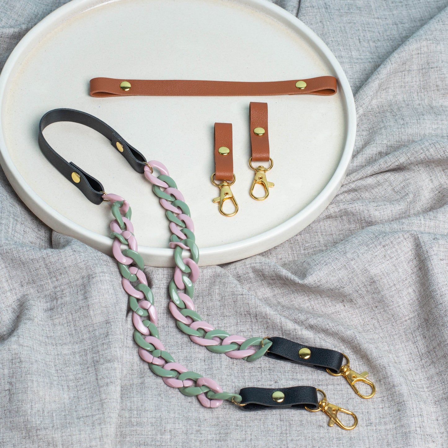 Leather Chain Belt | Size : 12mm | Qty : 1pc | BF107