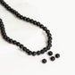 Black Colour Glass Beads | Qty : 5 Line | GB02