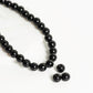 Black Colour Glass Beads | Qty : 5 Line | GB02