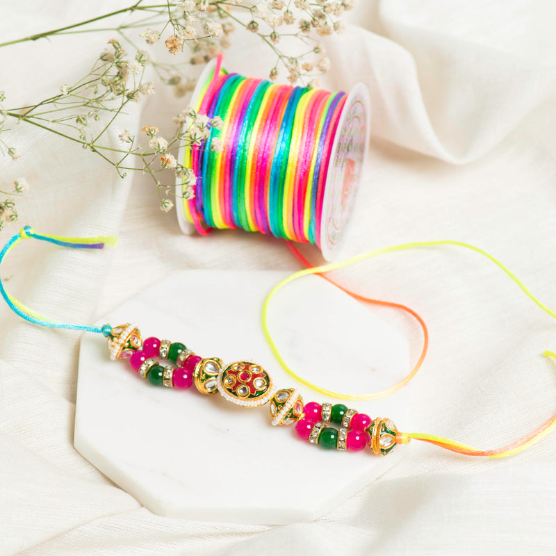Multi-Coloured Crafts Silk Threads | Size 0.5mm | 10Meter