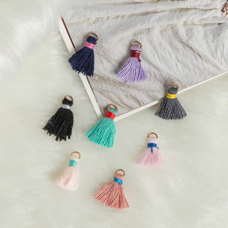 Cotton Tassel with Jump Ring | Length 25mm |  20Pcs