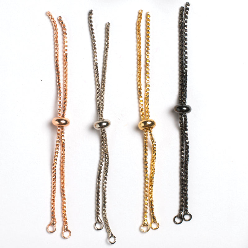 Bracelet Adjustable Slider Chain | Bracelet Lock 10Pcs 4inch