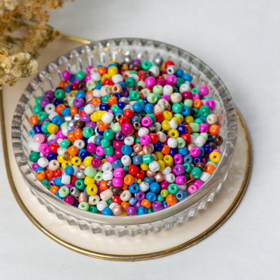 Seed Glass Beads | Size : 4.5mm,3.5mm,2.5mm | 100G