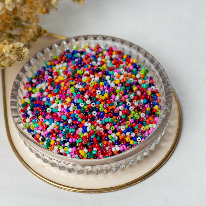 Seed Glass Beads | Size : 4.5mm,3.5mm,2.5mm | 100G
