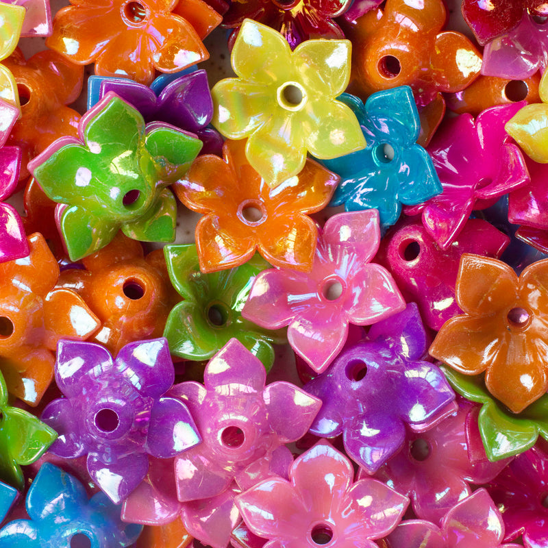 Flower Designer Plastic Beads | Size : 33mm | 500Grm